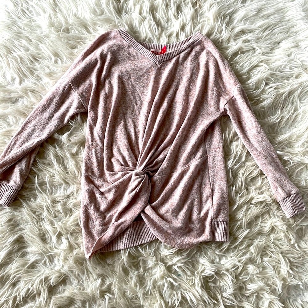CREAM SWEATER WITH KNOT LARGE